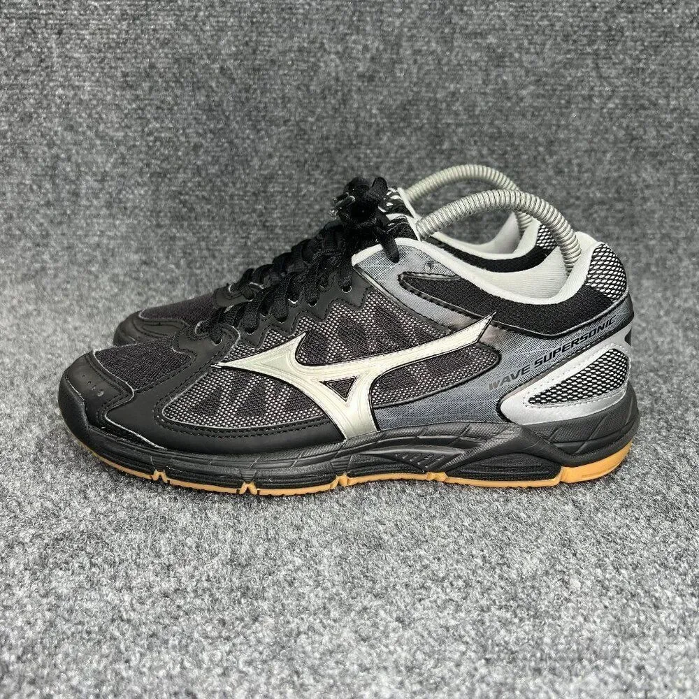Mizuno Wave Supersonic Volleyball Shoes Women's Size 8.5 Black Athletic Sneakers